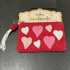 India Handmade | Heart Beaded Bag ♥️🩷🤍